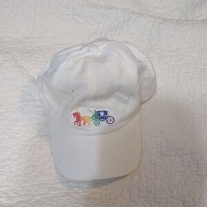 Coach White Textured Cap